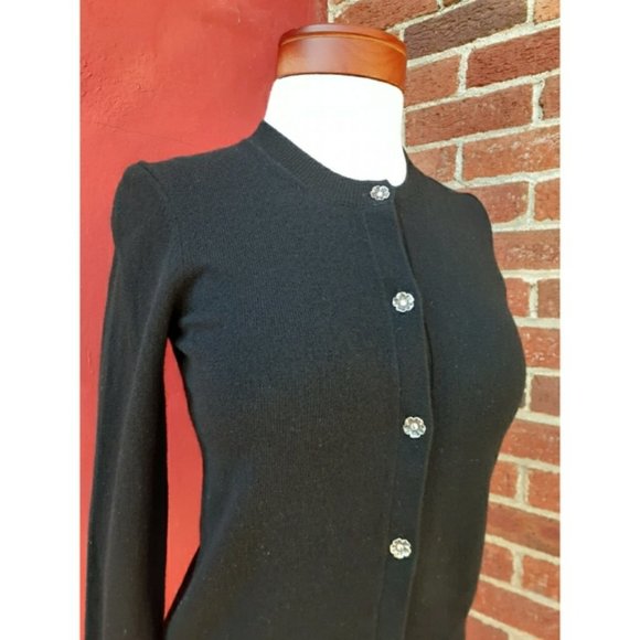 Coach Tea Rose Button Down Wool and Cashmere Cardigan Sweater Rare NEW - Picture 2 of 11